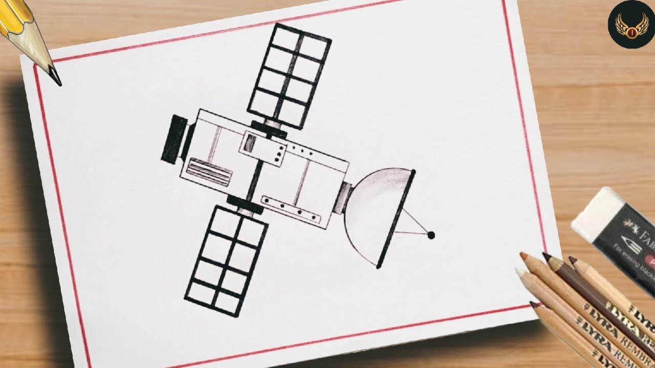 Chandryaan 3 Drawing || Satellite Drawing🛰 || How to draw satellite step by step || easy drawing