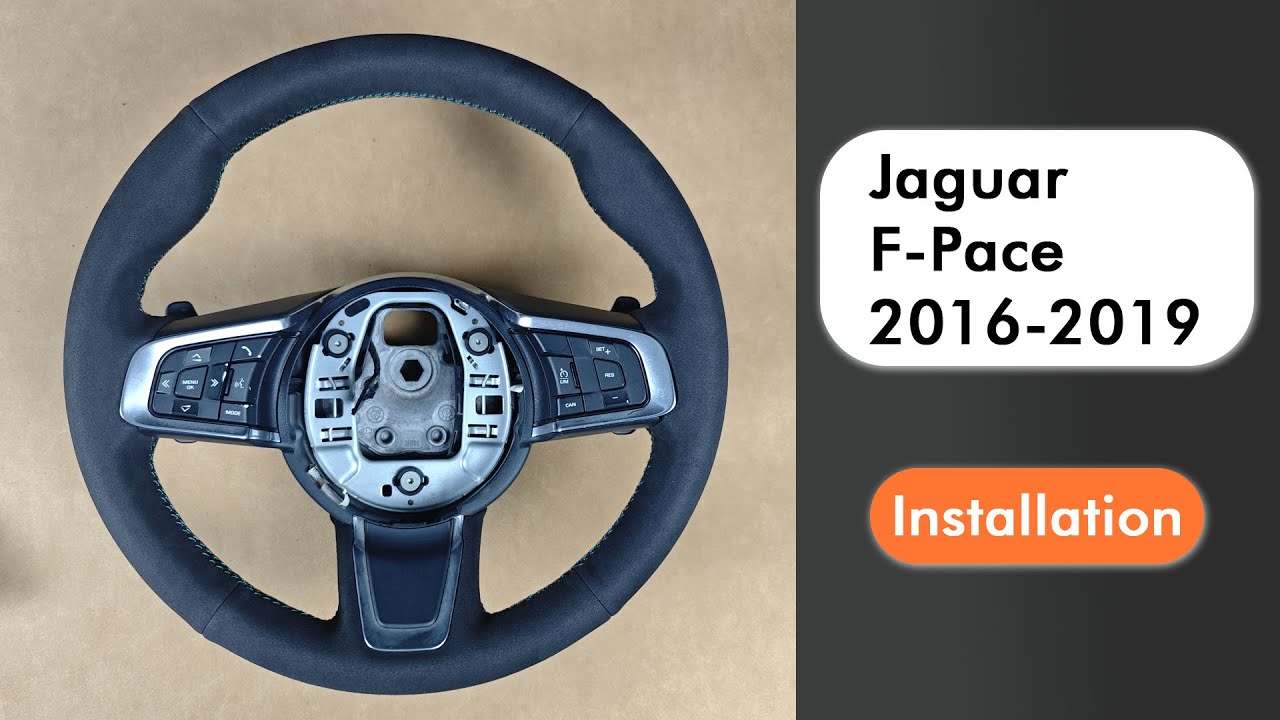 Steering Wheel Cover For Jaguar E Pace F Pace XE XF 2015-2019 Installation Stitchingcover