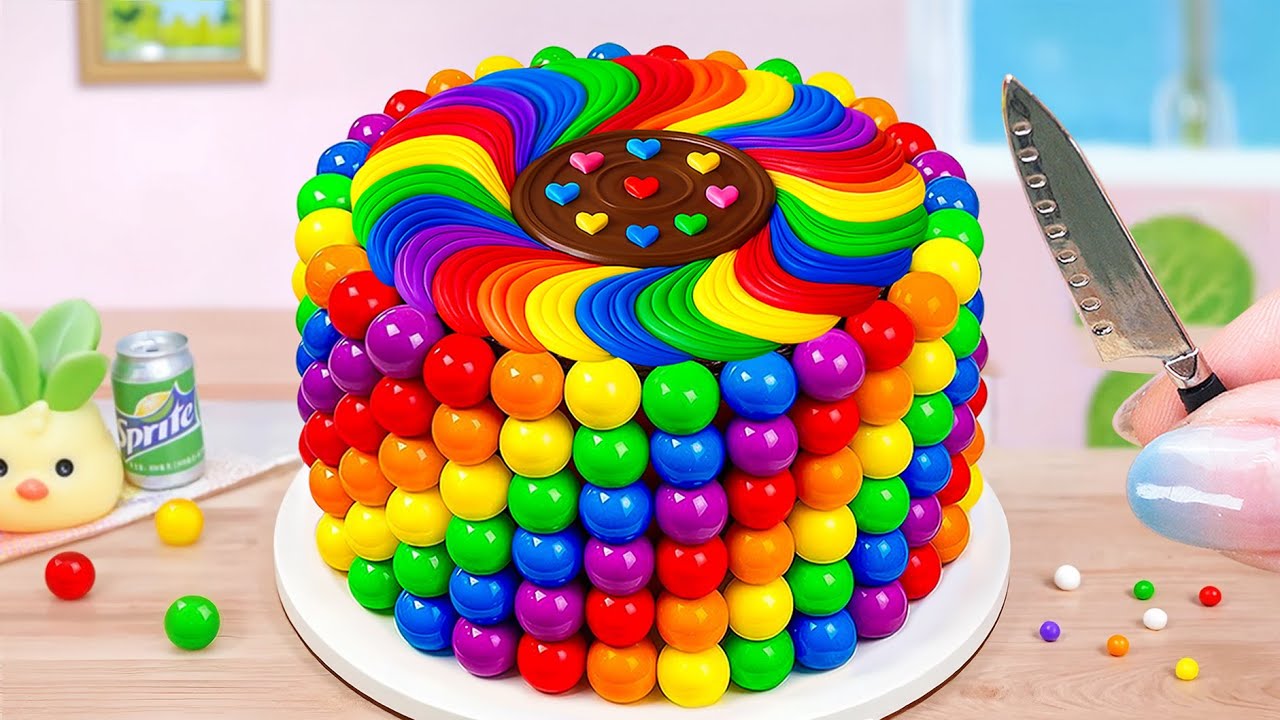 Awesome Rainbow KITKAT Chocolate Cake 🌈 Top Trending Miniature Rainbow Cake Decorating Tutorials 💟