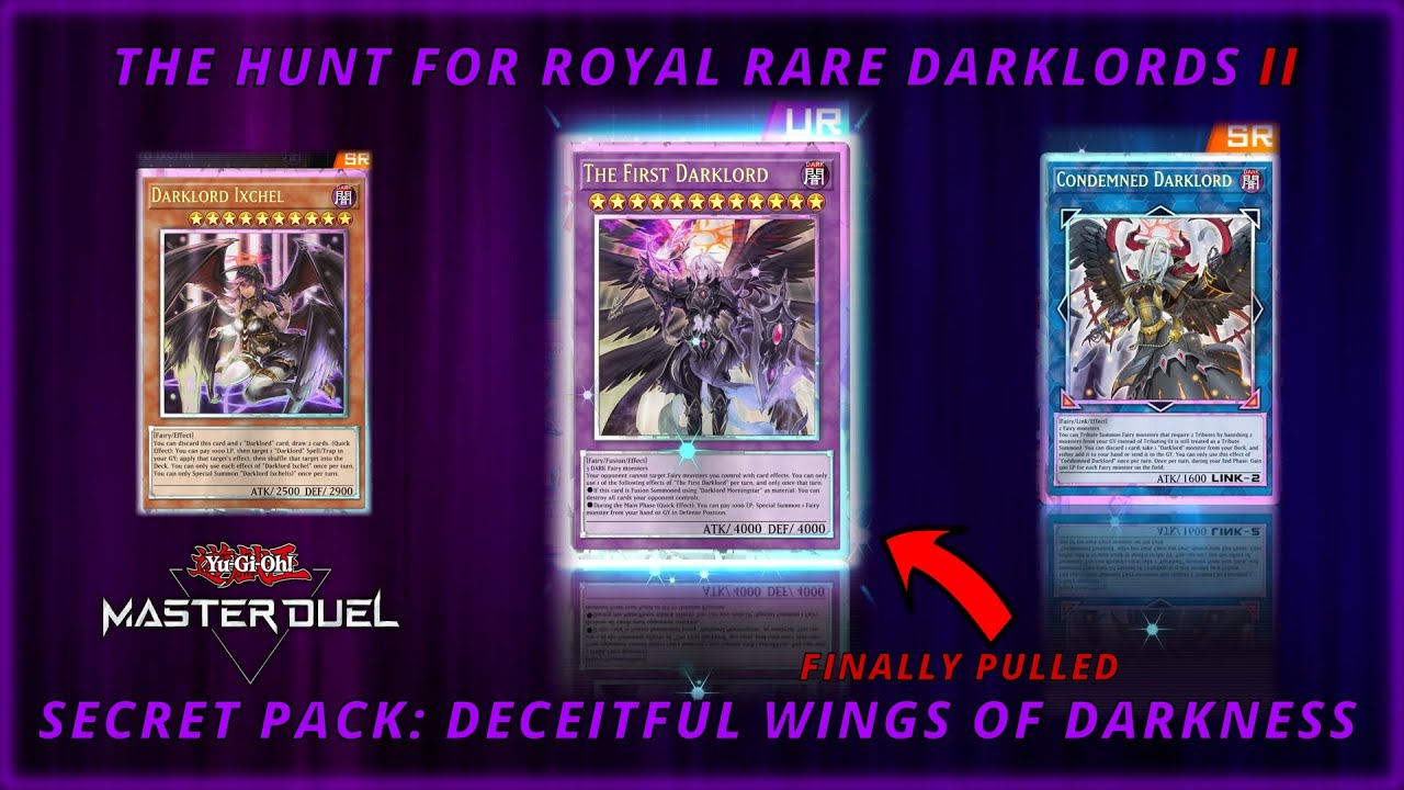 ROYAL RARE DARKLORD HUNT | SECRET PACK OPENING | DECEITFUL WINGS OF DARKNESS | Yu-Gi-Oh! Master Duel