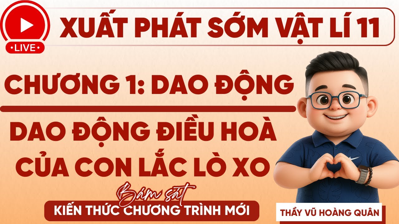 [ VẬT LÍ 11 - CHƯƠNG 1: DAO ĐỘNG] Chủ Đề : Dao Động Điều Hoà Của Con Lắc Lò Xo II Lý Thầy Quân