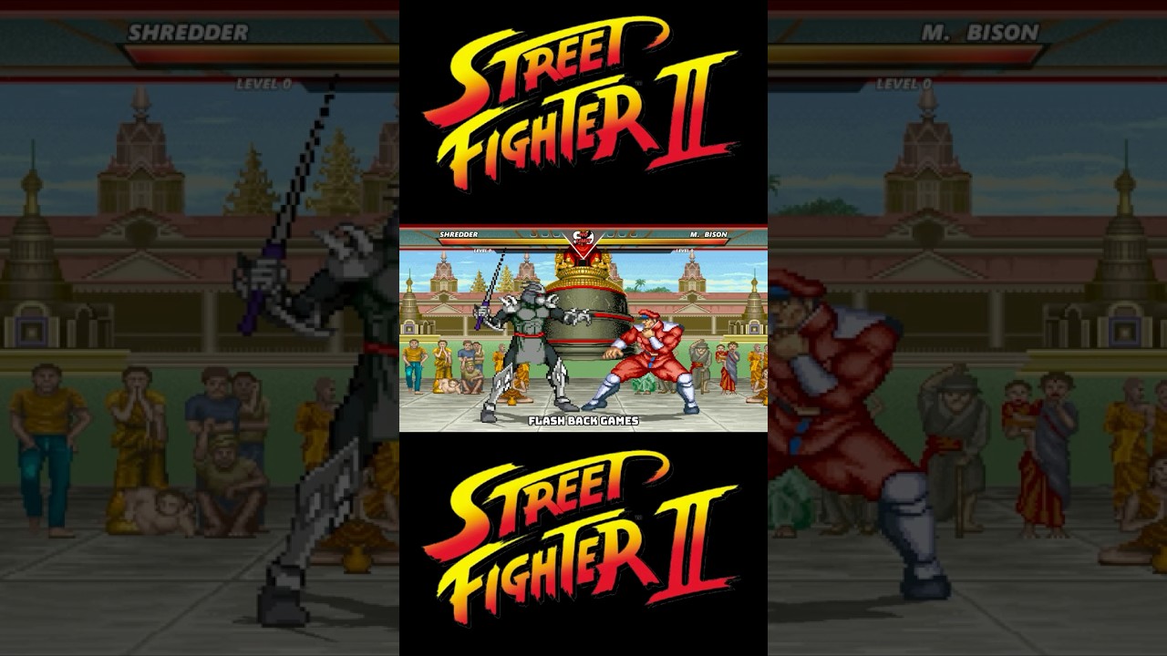SHREDDER VS M.BISON ! #mbison #StreetFighterII #shredder #streetfighterv4