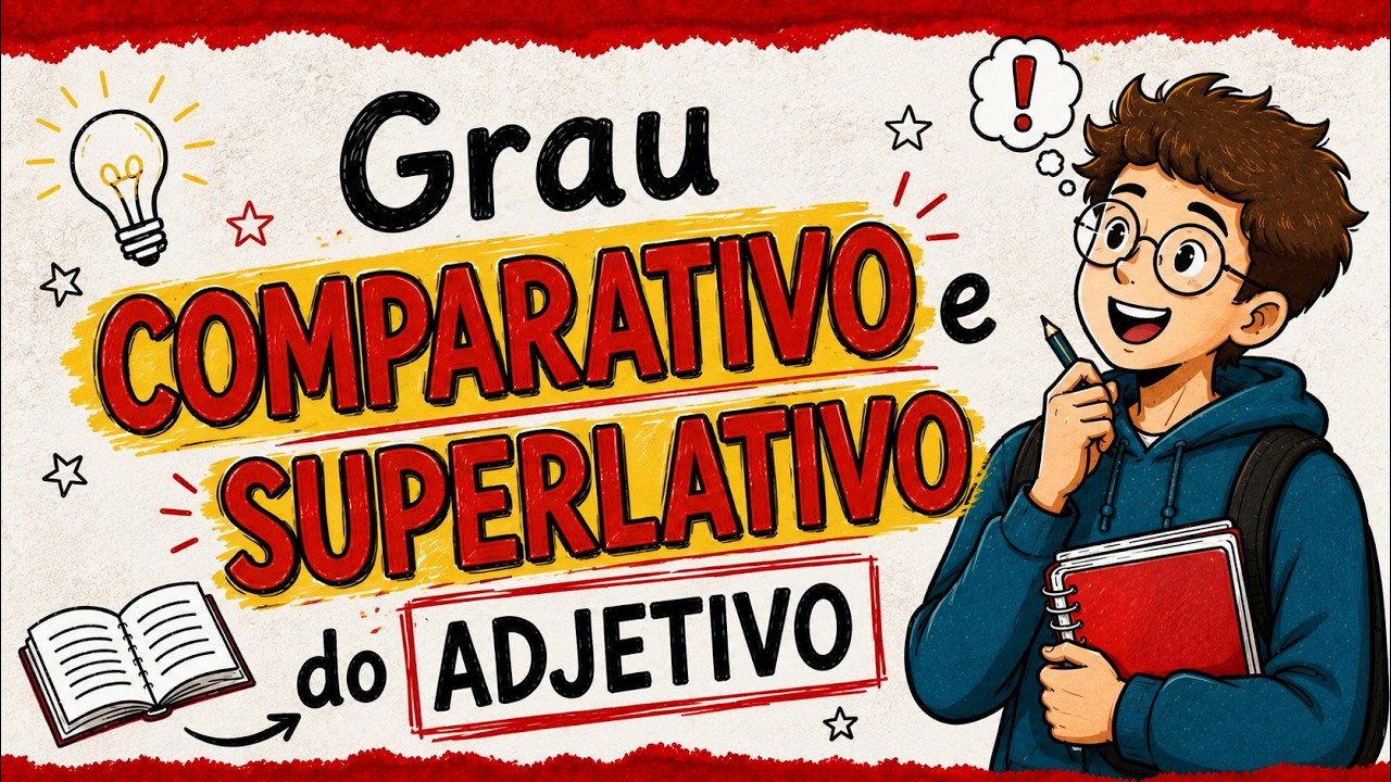 O que é Grau Comparativo e Superlativo do ADJETIVO? Fácil -  Parte 2   I Português On-line