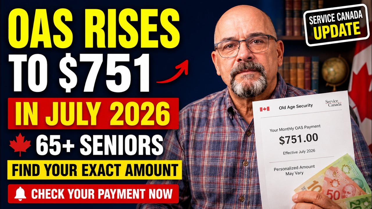 📌 Canadian Seniors 65+, Your OAS Rises to $751 in July 2026 &mdash; Find Your Exact Amount