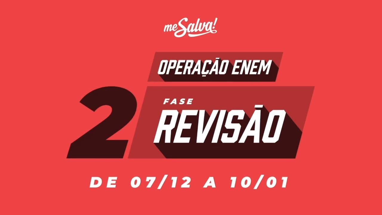 Opera&ccedil;&atilde;o ENEM 2020 Me Salva! | 2&ordf; FASE: REVIS&Atilde;O | PARTIU APROVAR! #mesalvanoenem