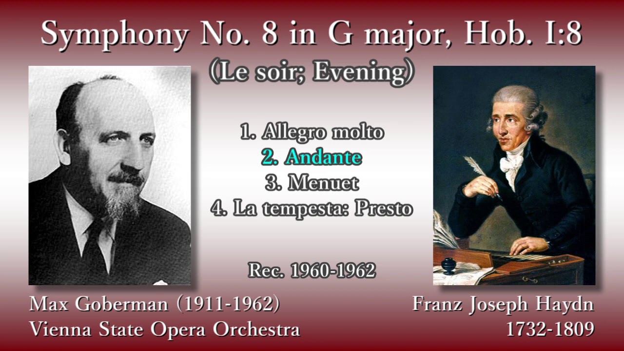 Haydn: Symphony No. 8, Goberman & Vienna State OperaO (1960-62) ハイドン 交響曲第8番 ゴバーマン