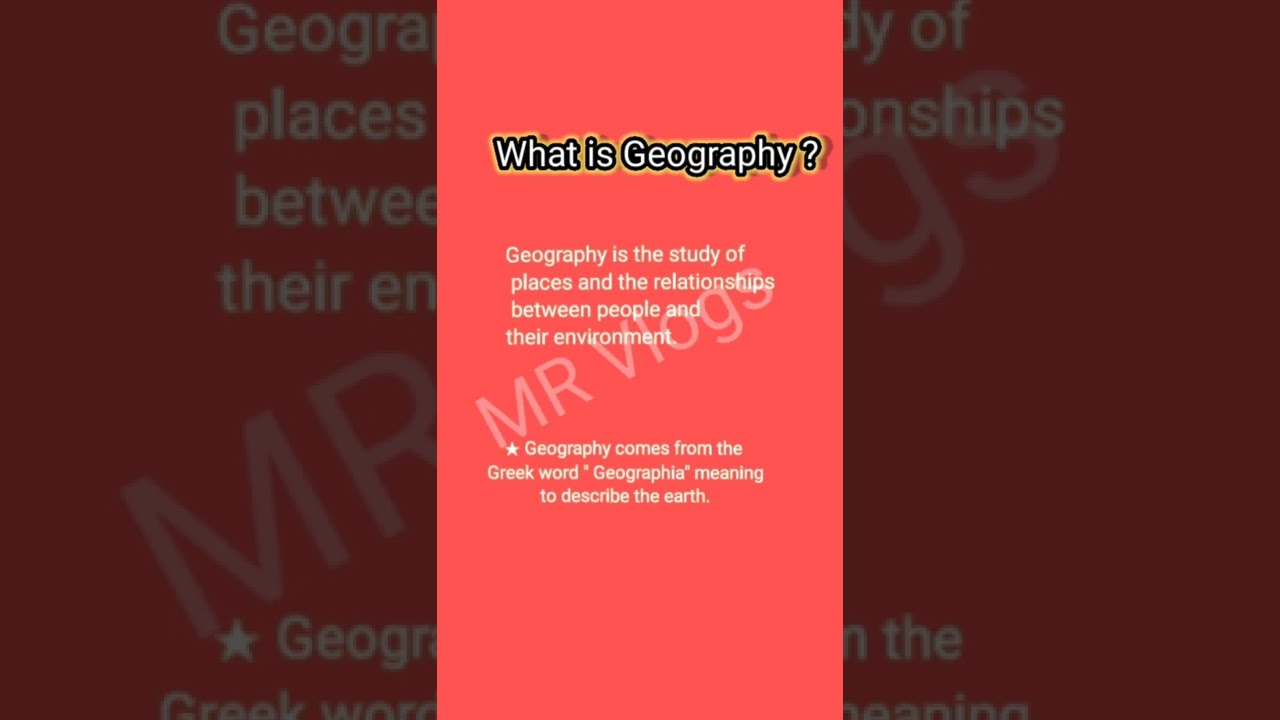 what is Geography | Geography