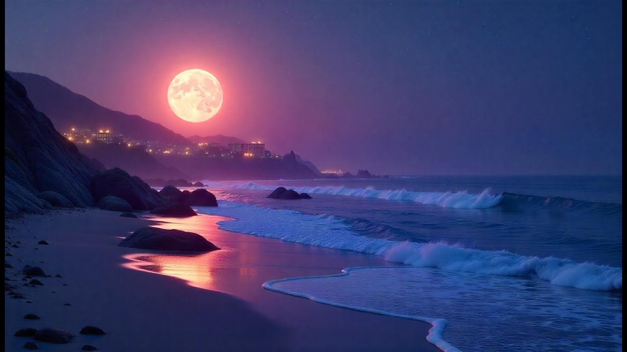 🌊 Listening to Ocean Waves Right Now | Relax & Let Go| RELAXING OCEAN SOUND AT NIGHT