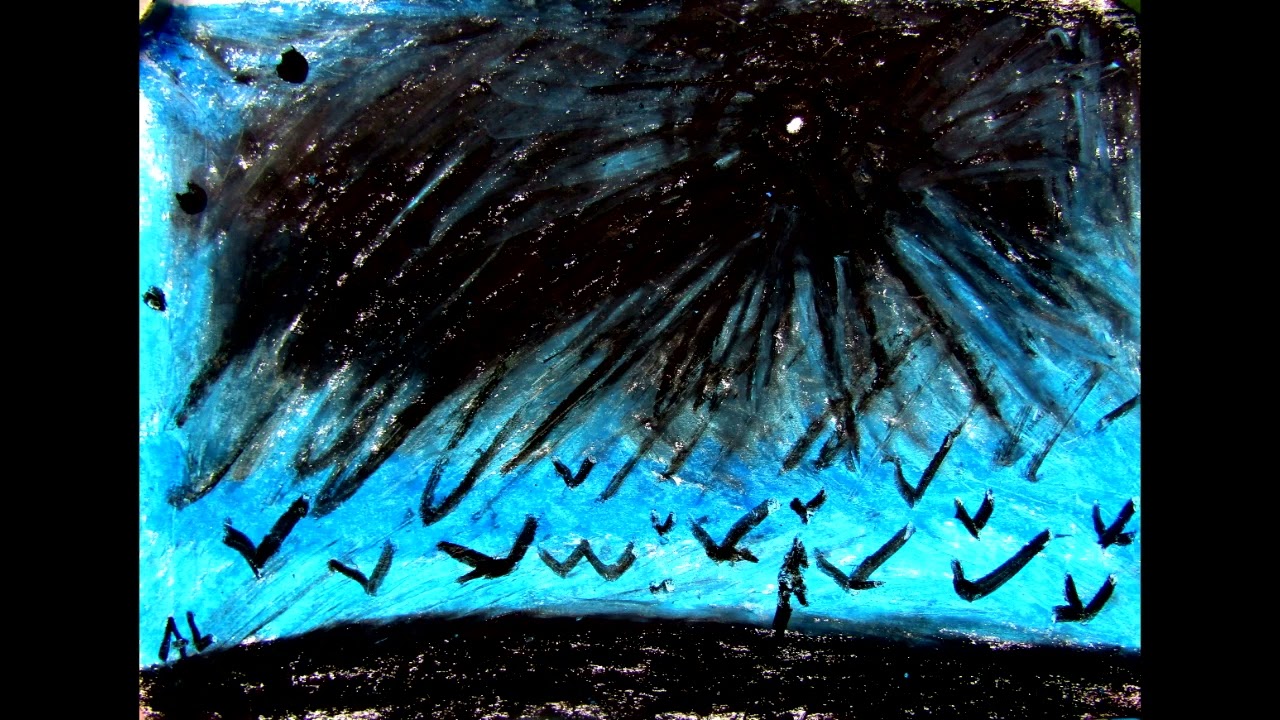 soft / oil  pastels speedpaint on emerypaper / sandpaper