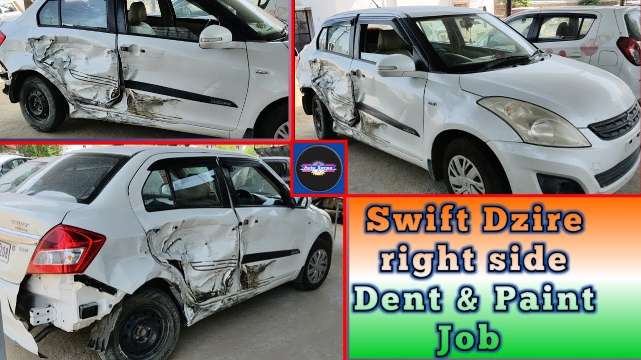 Maruti Suzuki Swift Dzire right side Dent & Paint Job | Auto Sense