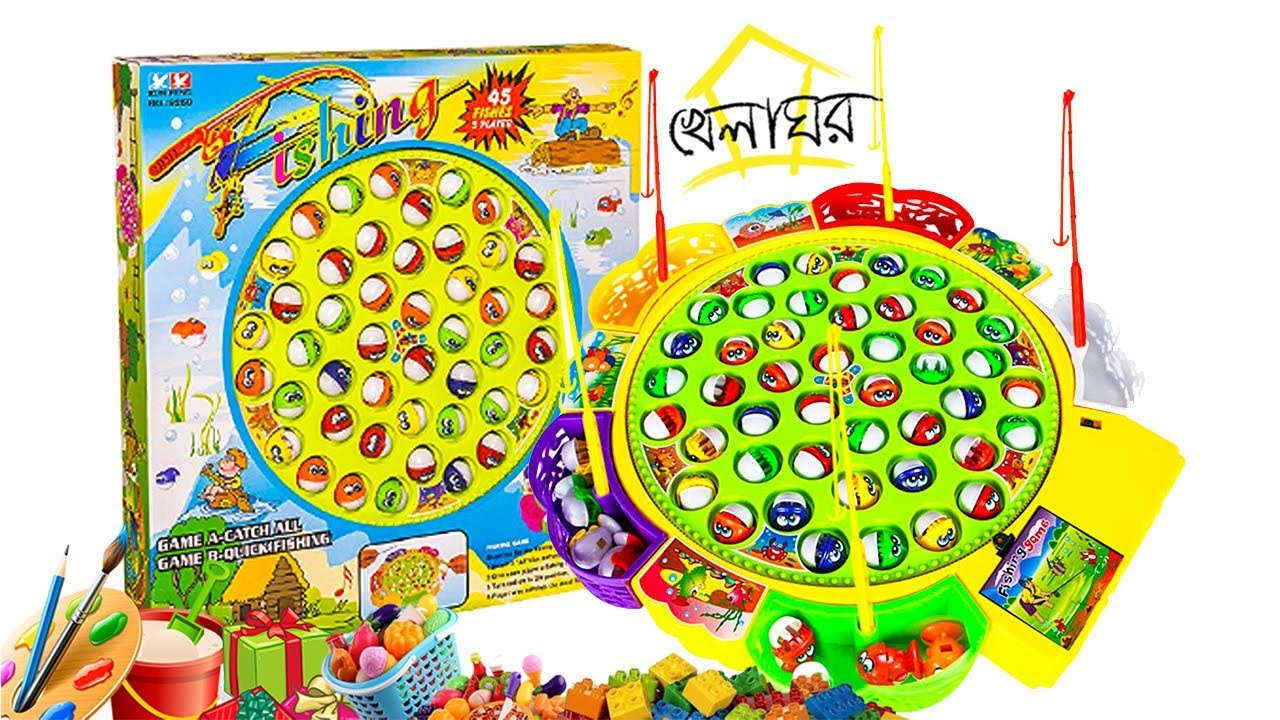 Big size fishing toy ( 45 pieces ) review and BD price. #khelaghor