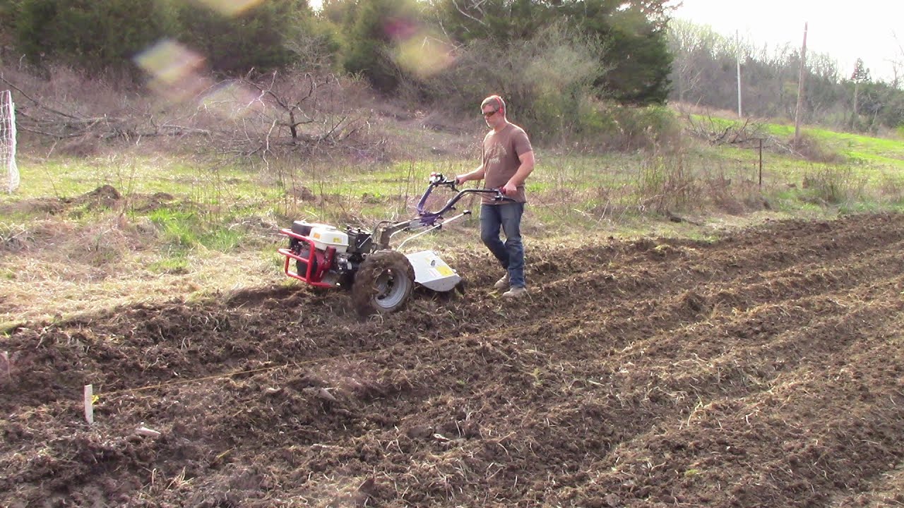 Making permanent raised garden beds with a BCS, shaping garden beds with BCS, [Market garden style]