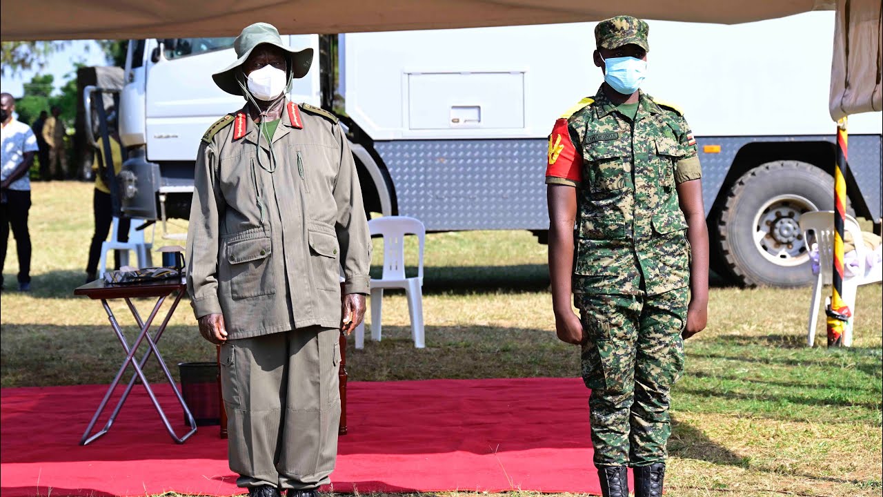 MUSEVENI awards Best UPDF Armored crew commanders and operators at Karama Training School, Mubende