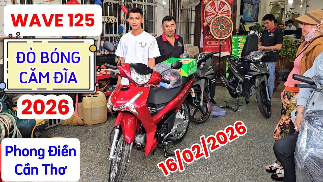 Wave 125 màu Đỏ căm đĩa 2026 về Cần Thơ ngày 16/02 tại CH Mai Duyên. Khải Phạm #wave #125 #2026 #xe 
