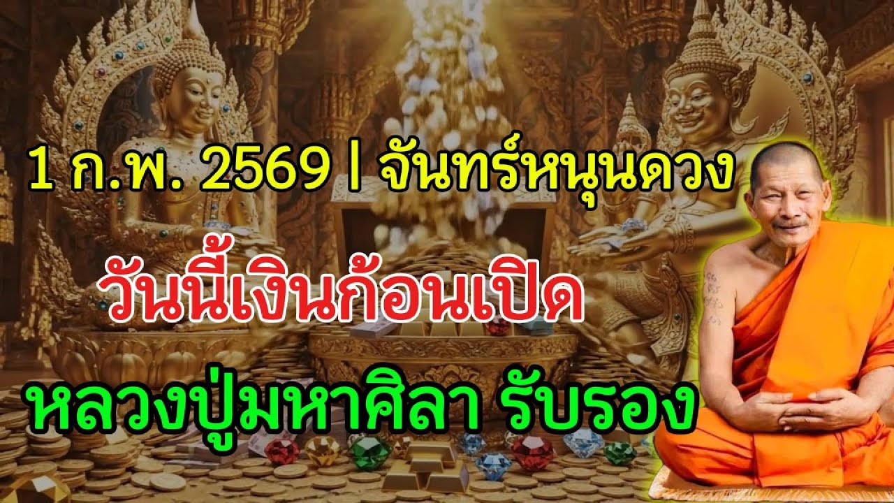 1 ก.พ. 2569 วันนี้ปิดรั่วทรัพย์ใหญ่ หลวงปู่มหาศิลา ค้ำดวงรวย