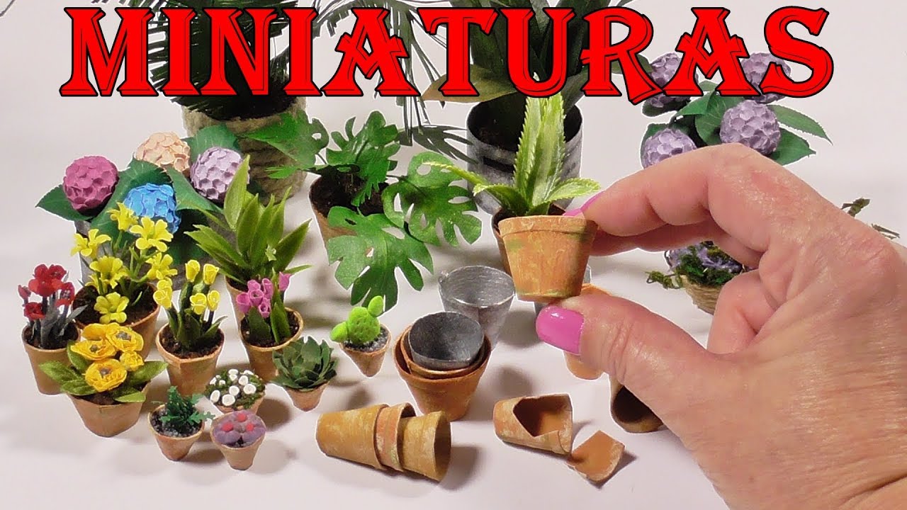 Como hacer macetas, plantas y flores en miniatura. Marco Invernadero en miniatura 1ª parte