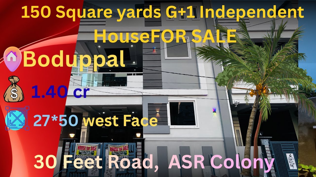150 SQUARE YARDS G+1 HOUSE FOR SALE IN BODUPPAL| #boduppal #home #property #realestate #trending