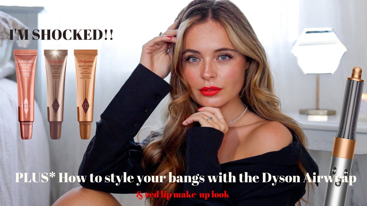 Charlotte Tilbury Beauty Light Wands 9months later | How to style your bangs with the Dyson Airwrap