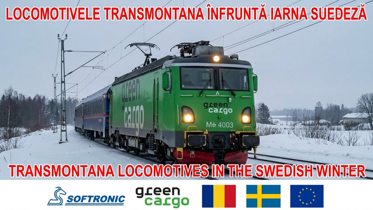 Locomotivele Transmontana &icirc;nfruntă iarna suedeză/Transmontana Locomotives in the Swedish Winter