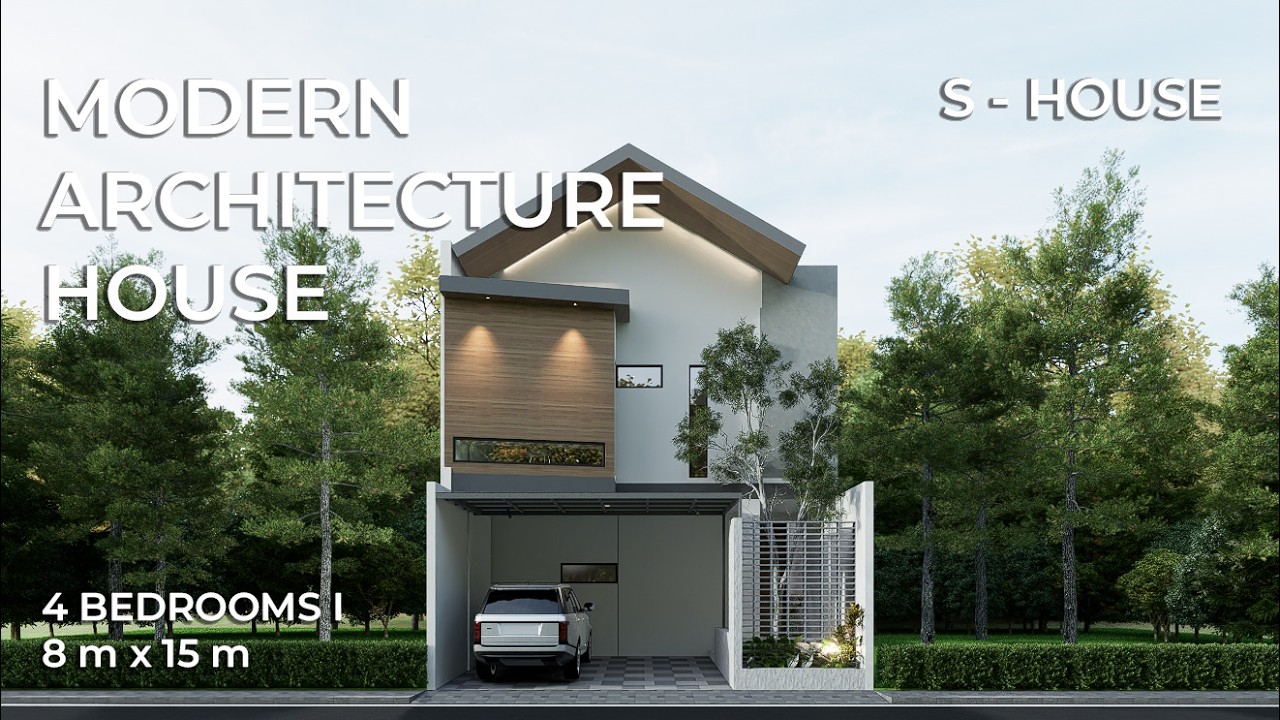 Modern Architecture House Design (8x15m) I 4 Bedrooms I Interior Design I 3D Architectural Animation