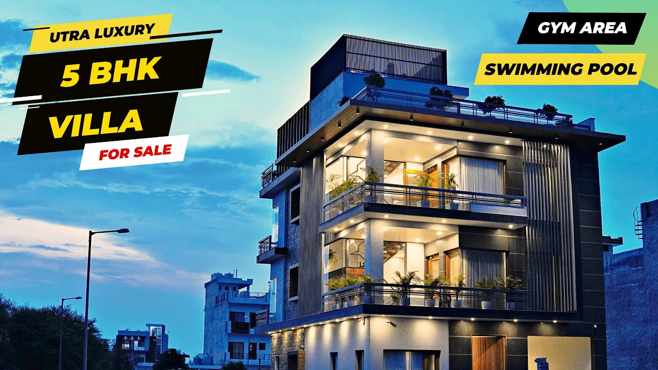 220 Sq Yard 5 BHK Luxury Corner House With Swimming Pool, Gym, Party Area And Movie Theatre