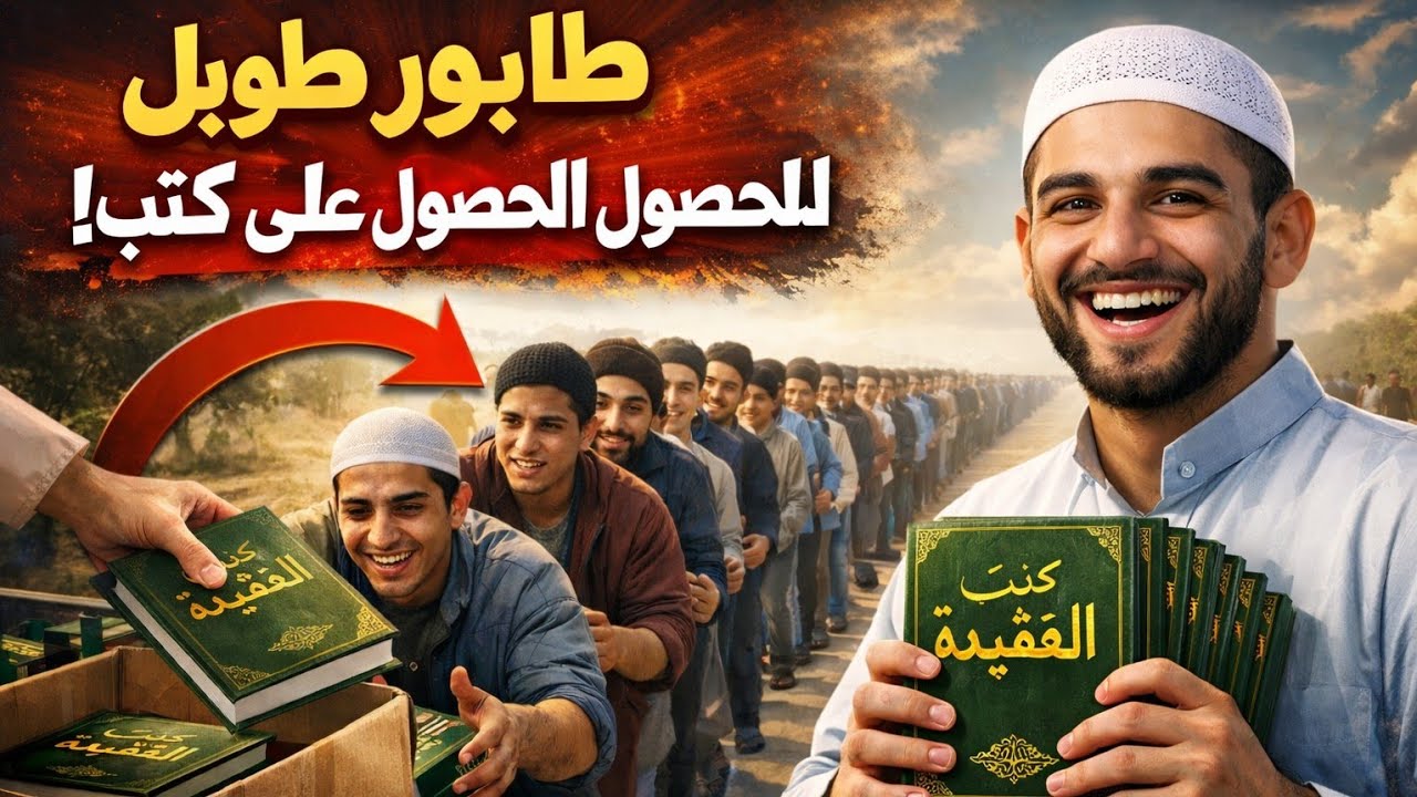 فيديو مرعب لاعداء المسلمين، دمشق إقبال لافت من الشباب على استلام كتب العقيدة والسُّنة 🔥🇸🇾.