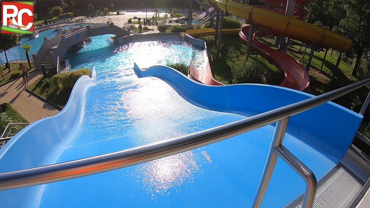 Rheinstrandbad Rappenw&ouml;rt - blaue Breitrutsche / family slide