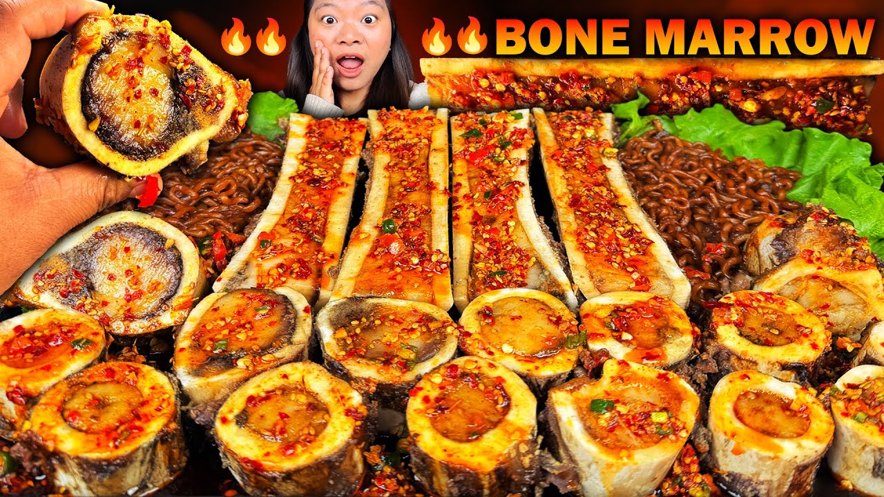 INSANE Bone Marrow Feast! Rich, Creamy & Melt-In-Your-Mouth + Black Bean Noodles Mukbang 