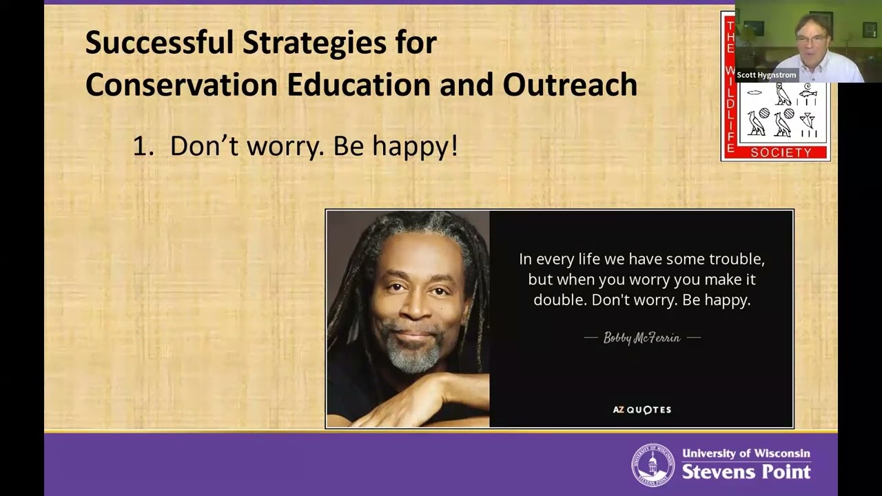 Successful Strategies for Conservation Education, extension and outreach