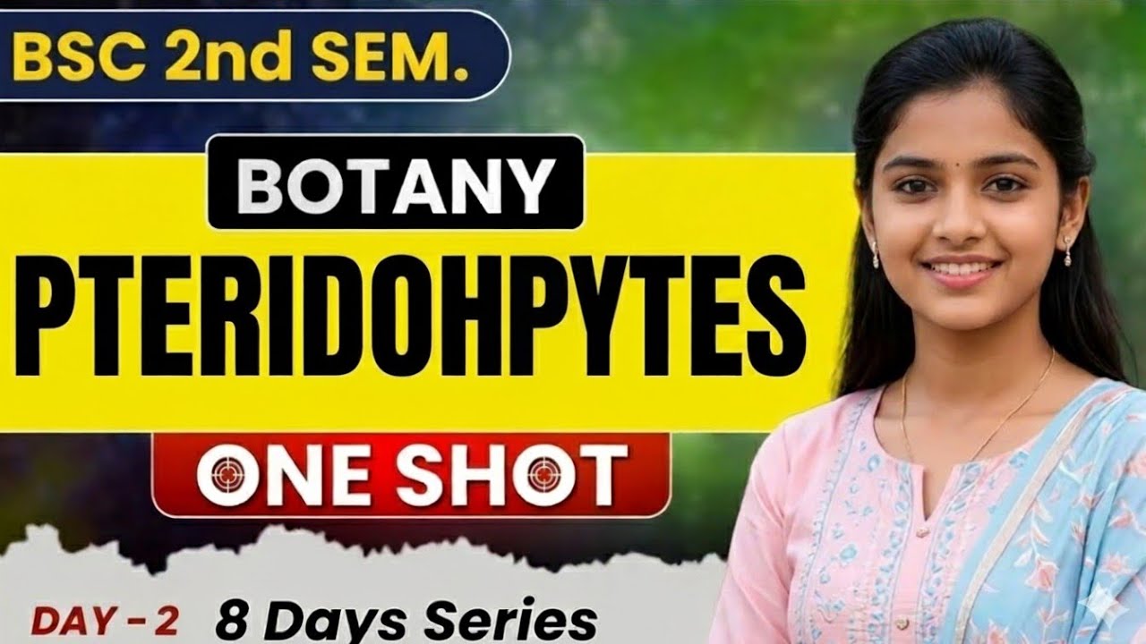 Pteridophytes | One Shot | B.Sc. 2nd Sem Botany | Tuitiontoor 