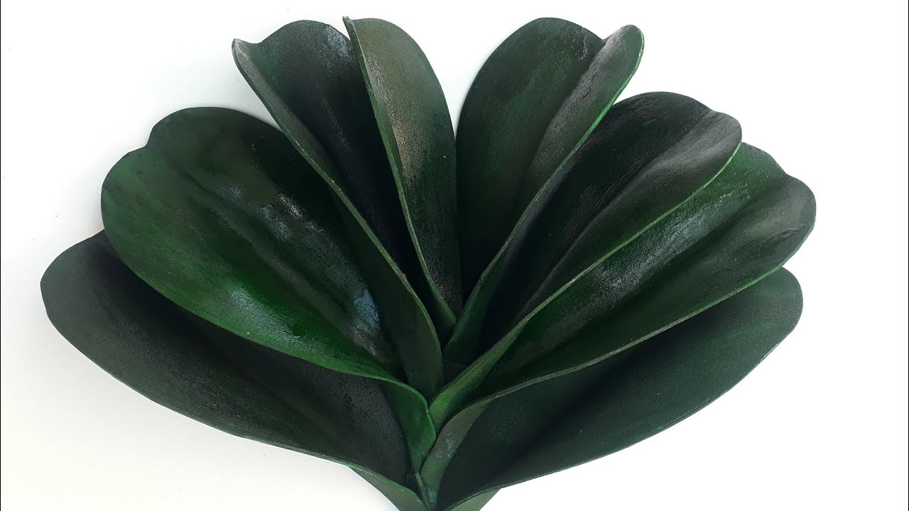 Como fazer e envernizar suas folhas de orquídeas!!super realista,sem frisadores!!