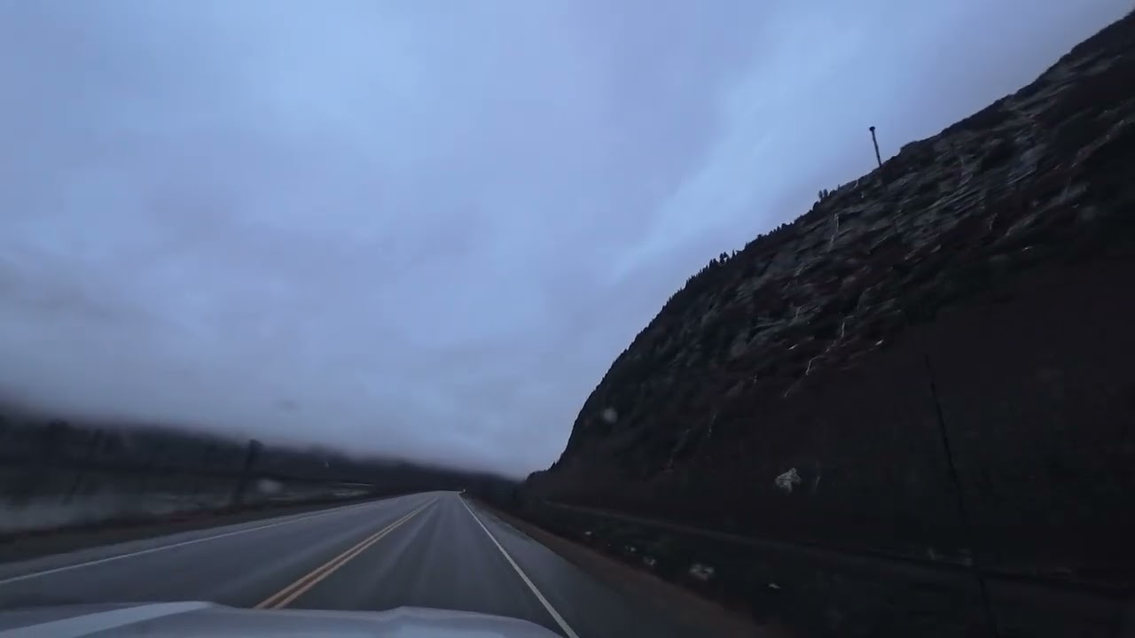 Canada highway #canada #higways #winter #rain #aura #enjoy #driving 