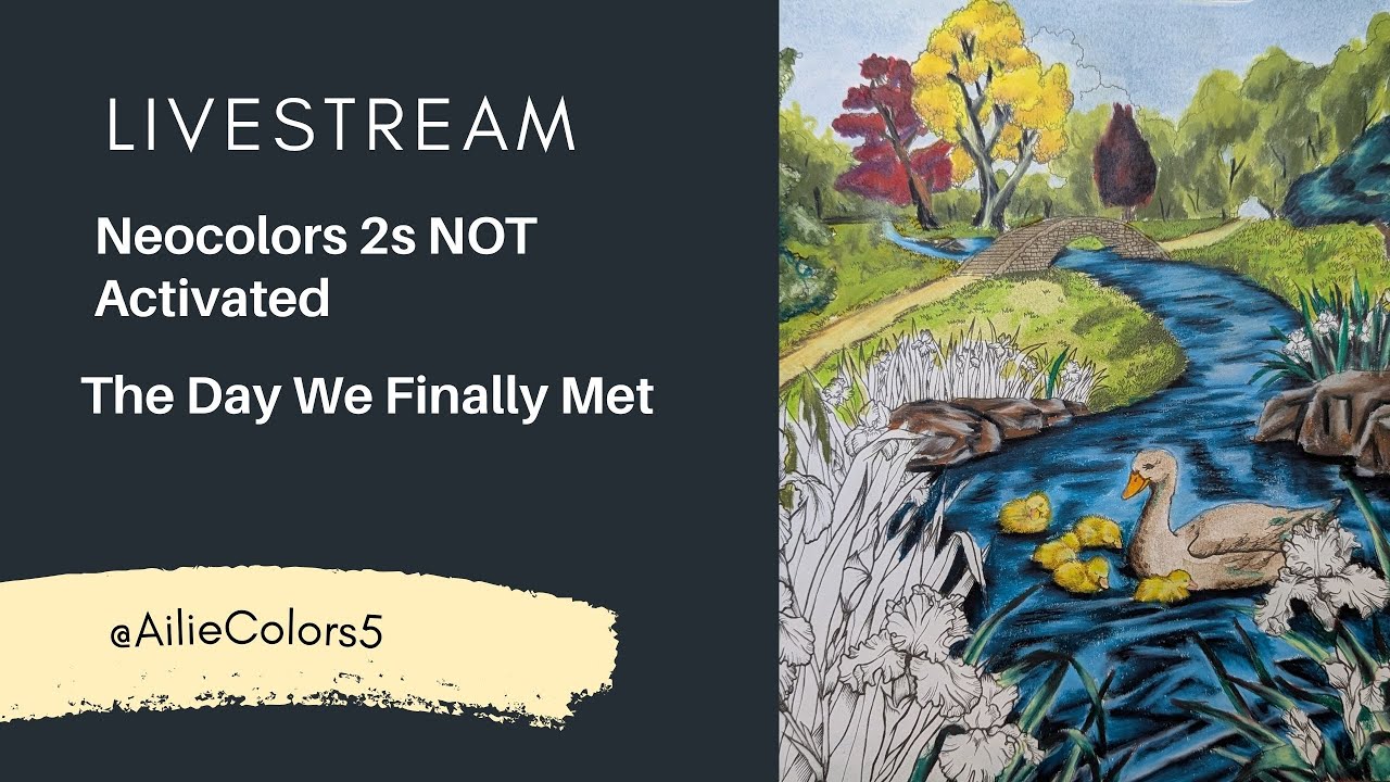 LIVE #colorwithme Coloring with Neocolor II—No Water, Just Magic! | The Day We Finally Met