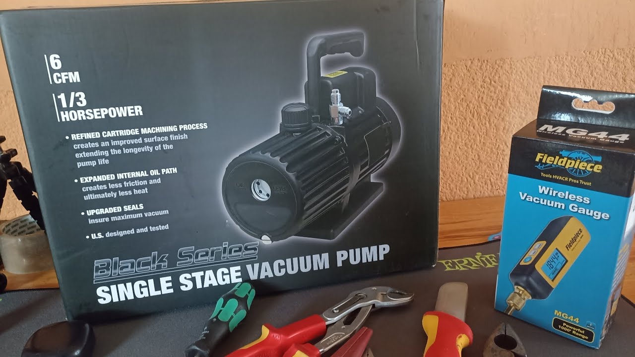 Bomba de vacío y vacuometro fieldpiece 