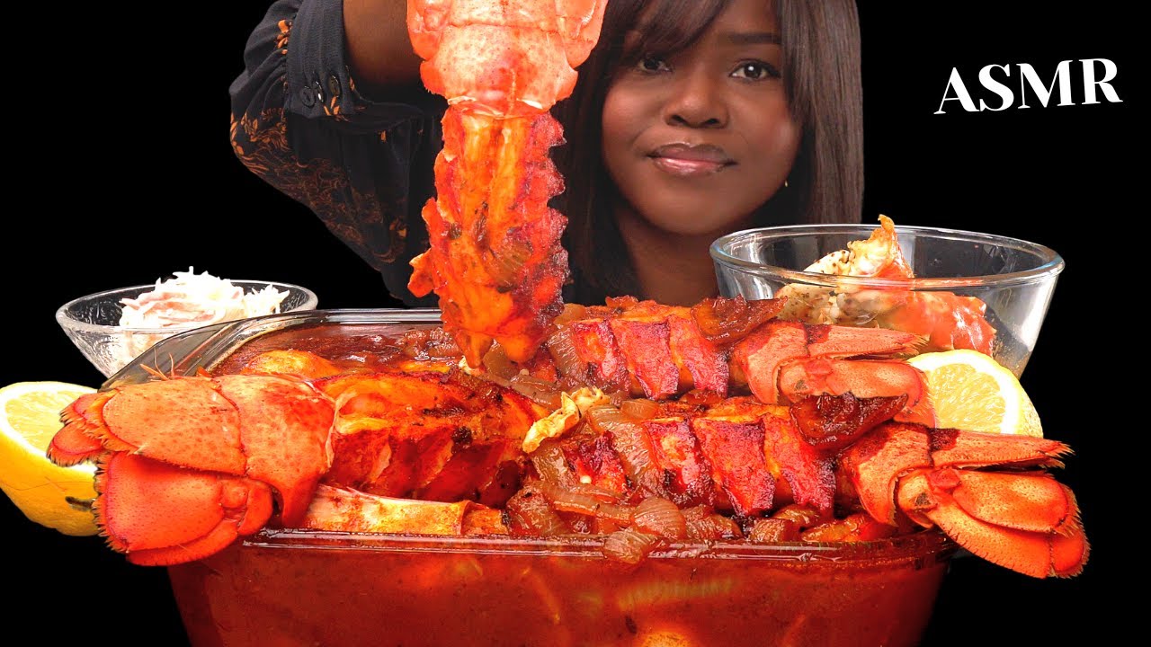 ASMR DESHELLED CAJUN SEAFOOD BOIL MUKBANG |LOBSTER, KING CRAB (No Talking)|Eating Sounds| Vikky ASMR