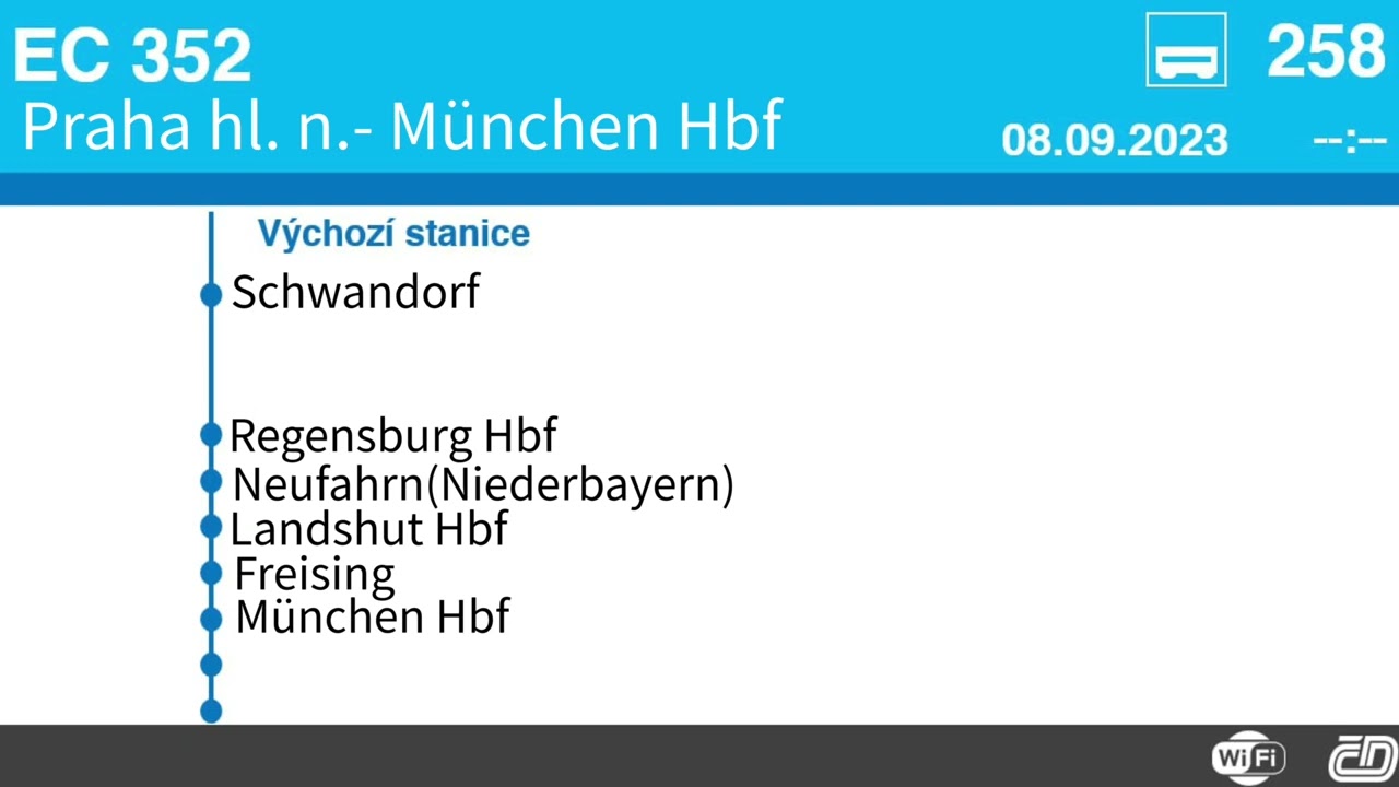 Ansage Bis München Hbf Linka EC 352 RE2/25 ALEX České dráhy