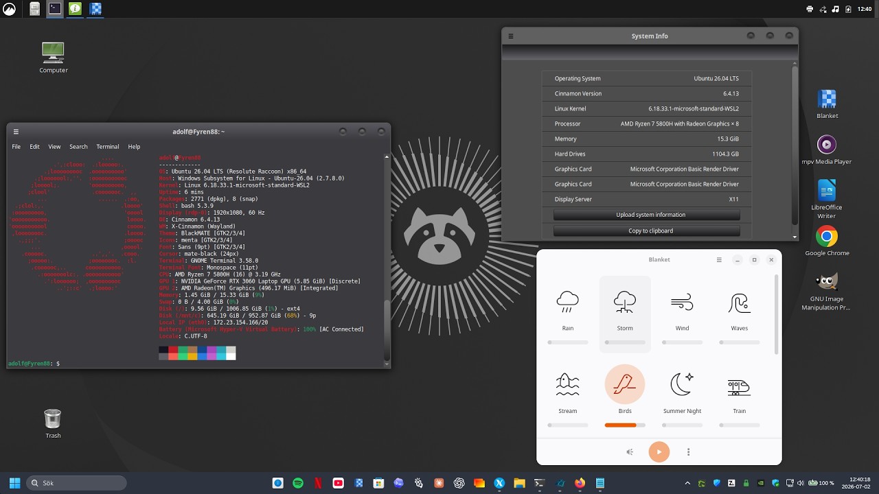 Ubuntu 26.04 and Cinnamon desktop - Install Cinnamon via WSL - Ubuntu - Windows - Linux - X410