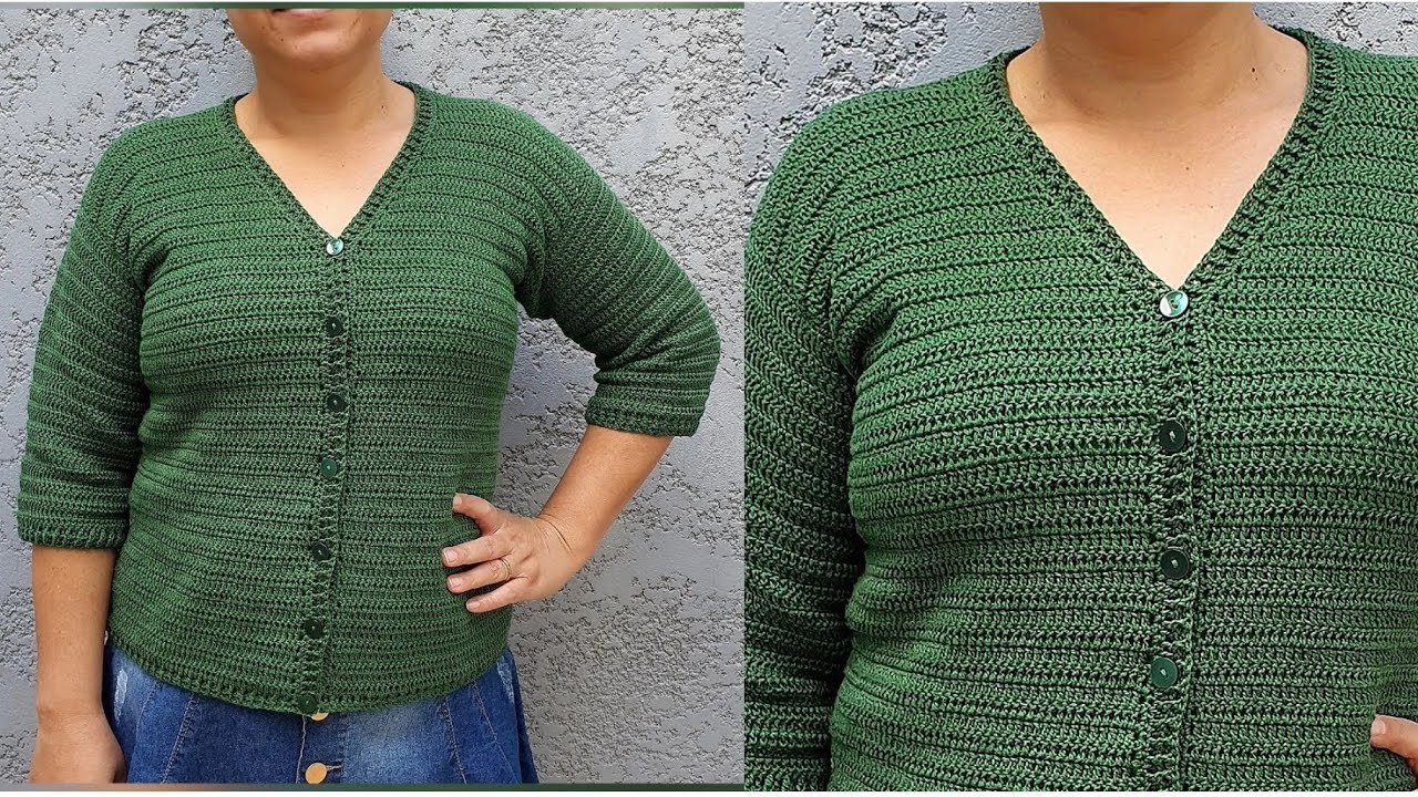 Cardigan de Crochê passo a passo Fácil
