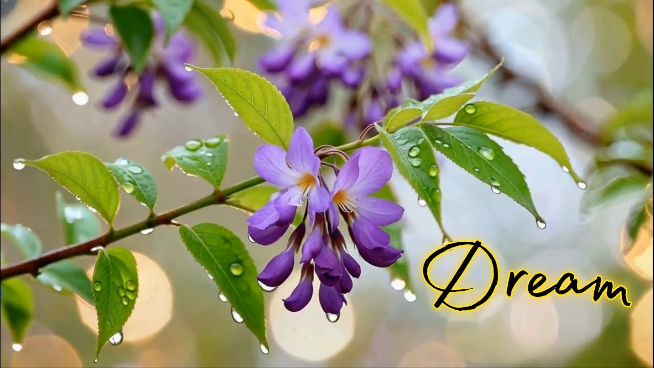 Jacaranda Serenity ~ Gentle Rain, Piano & Violin for Insomnia Healing, Anxiety and Insomnia