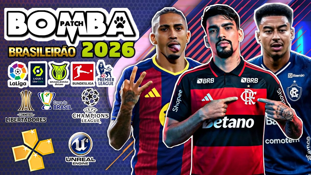 ✅ Novo BOMBA PATCH 2026 PPSSPP Download MEDIAFIRE LINK DIRETO Gr&aacute;ficos HD Atualizado Offline 