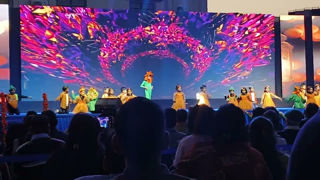 AF School Gandhinagar Annual Day 2025 2026 Orange colour dance