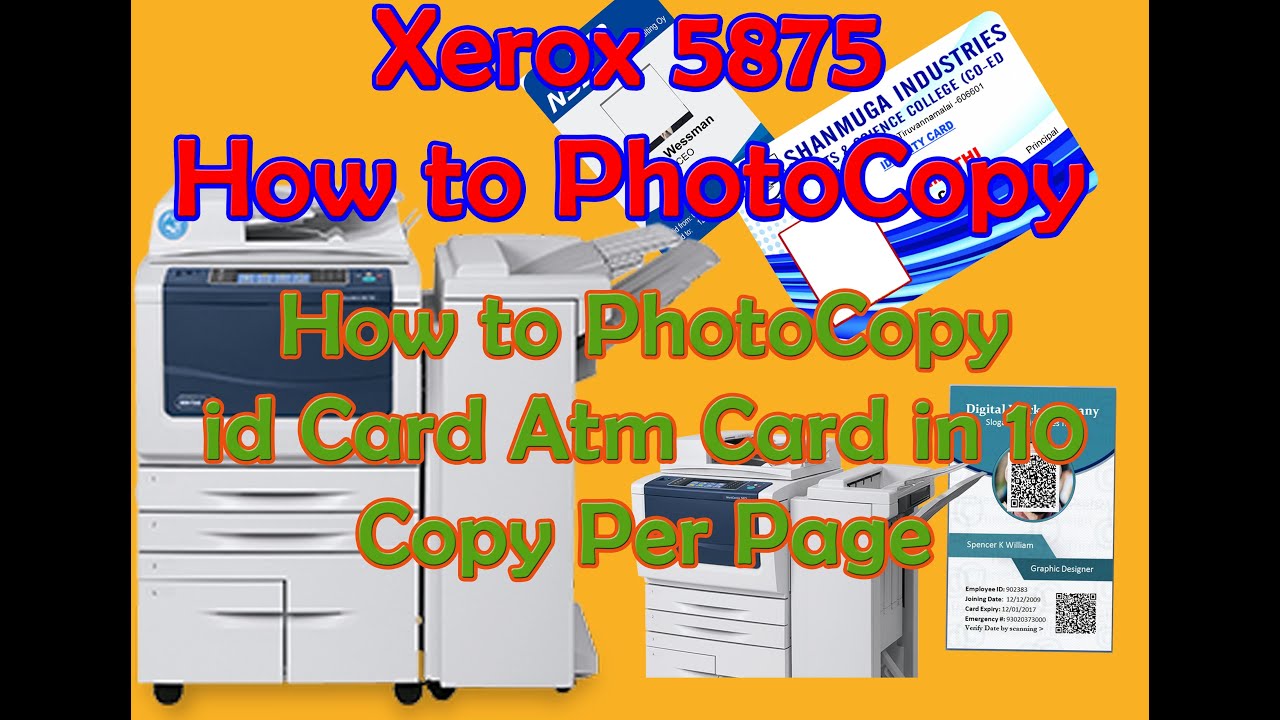 xerox work center 5875,5865,5845,5895 tutorial