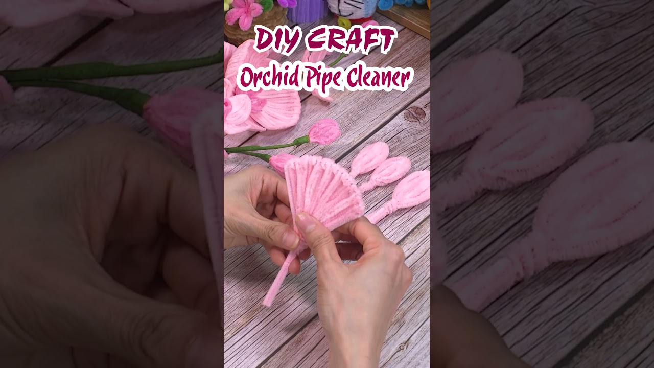 DIY CRAFT | How to make an Orchid from pipa cleaner | Easy chenille wire tutorial  #diy #craft