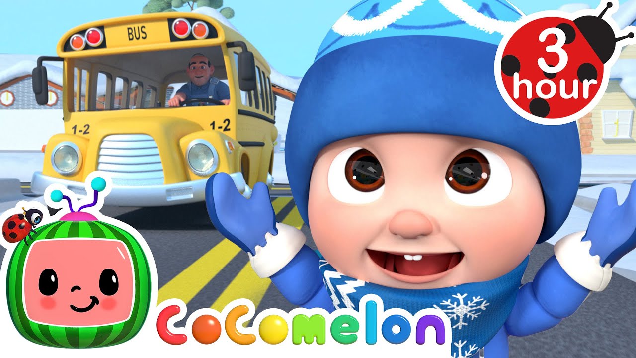 Christmas Wheels on the Bus! 🚍🎄✨ | 3 HOURS OF COCOMELON | CoComelon Nursery Rhymes for Kids