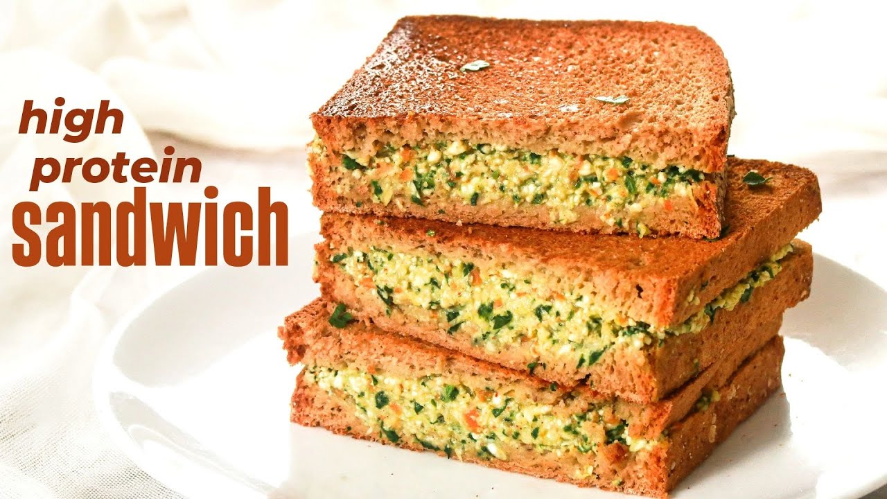 High Protein Veg Sandwich | Quick & Healthy Sandwich Recipe