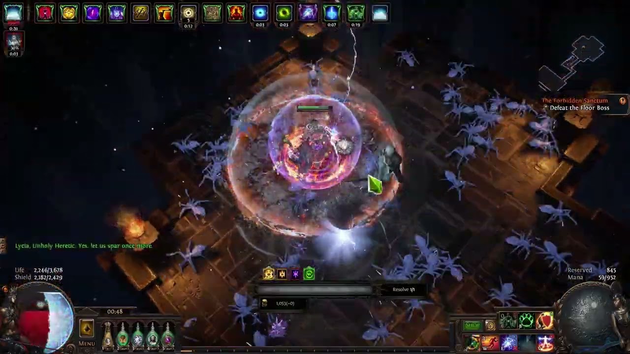 [3.20 PoE] Sanctum no hit original sin run (EZ BALL DODGING NO TOTEMS NEEDED)