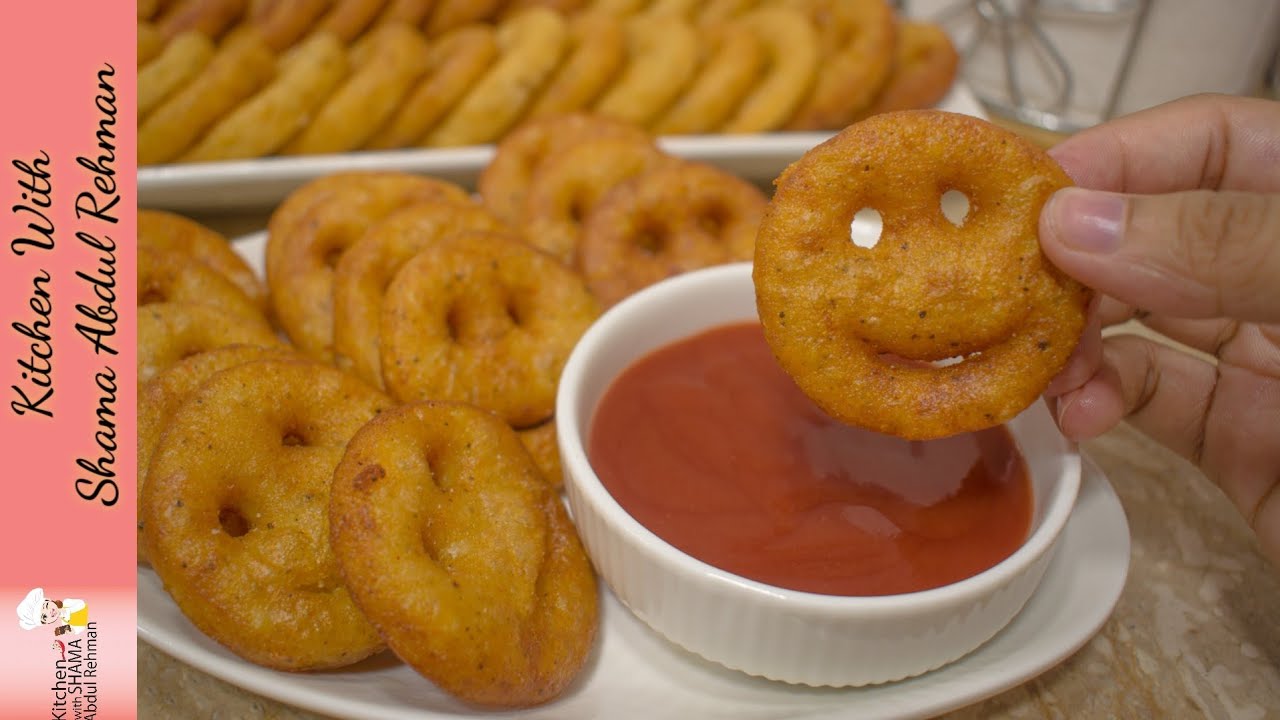 Homemade Potato Smiley | Emoji Fries Recipe | Easy Evening Snacks Idea For Kids | Smiley Potato