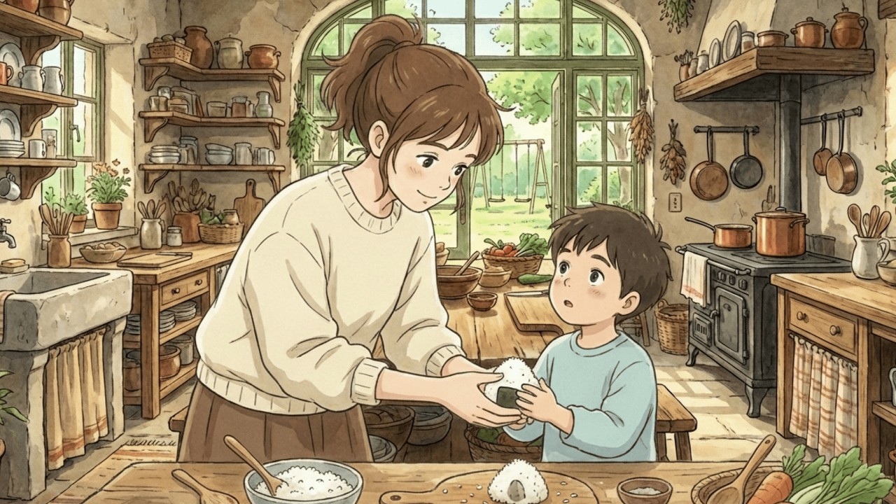 A Quiet Afternoon Making Onigiri 🍙 | Slow Living ASMR | Ghibli Vibes