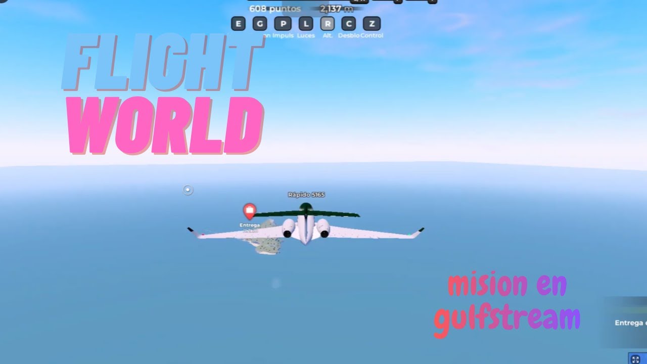 Completando una mision de aviación en ROBLOX