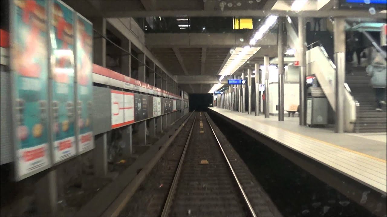 Helsinki metro. Ruoholahti-Mellunmäki. Takaohjaamovideo. Rear cockpit.